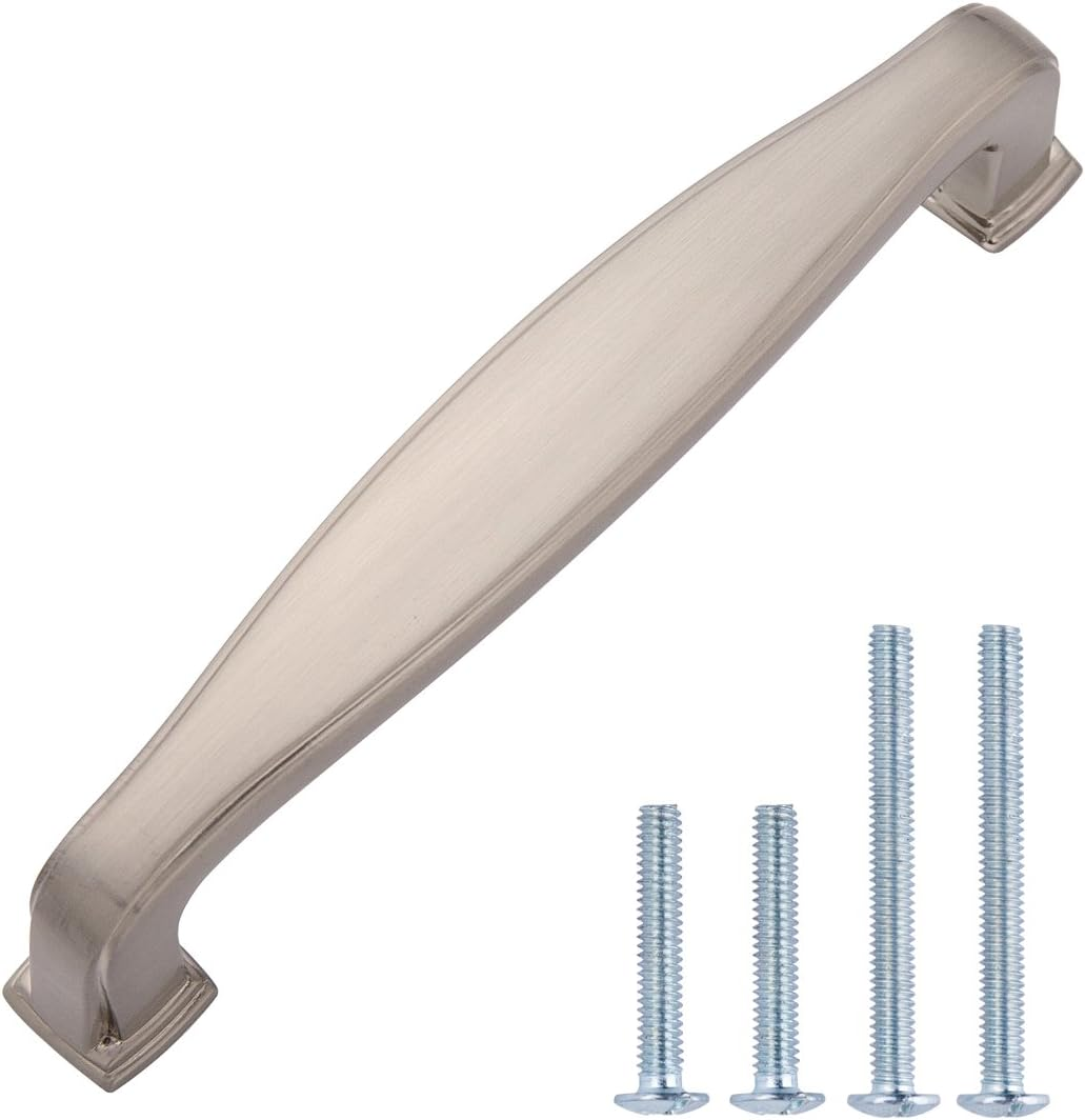 Amazon Basics Traditional Arch Cabinet Handle, 28.1Cm Length (9.5 Cm Hole Center), Satin Nickel, 10-Pack image number 1