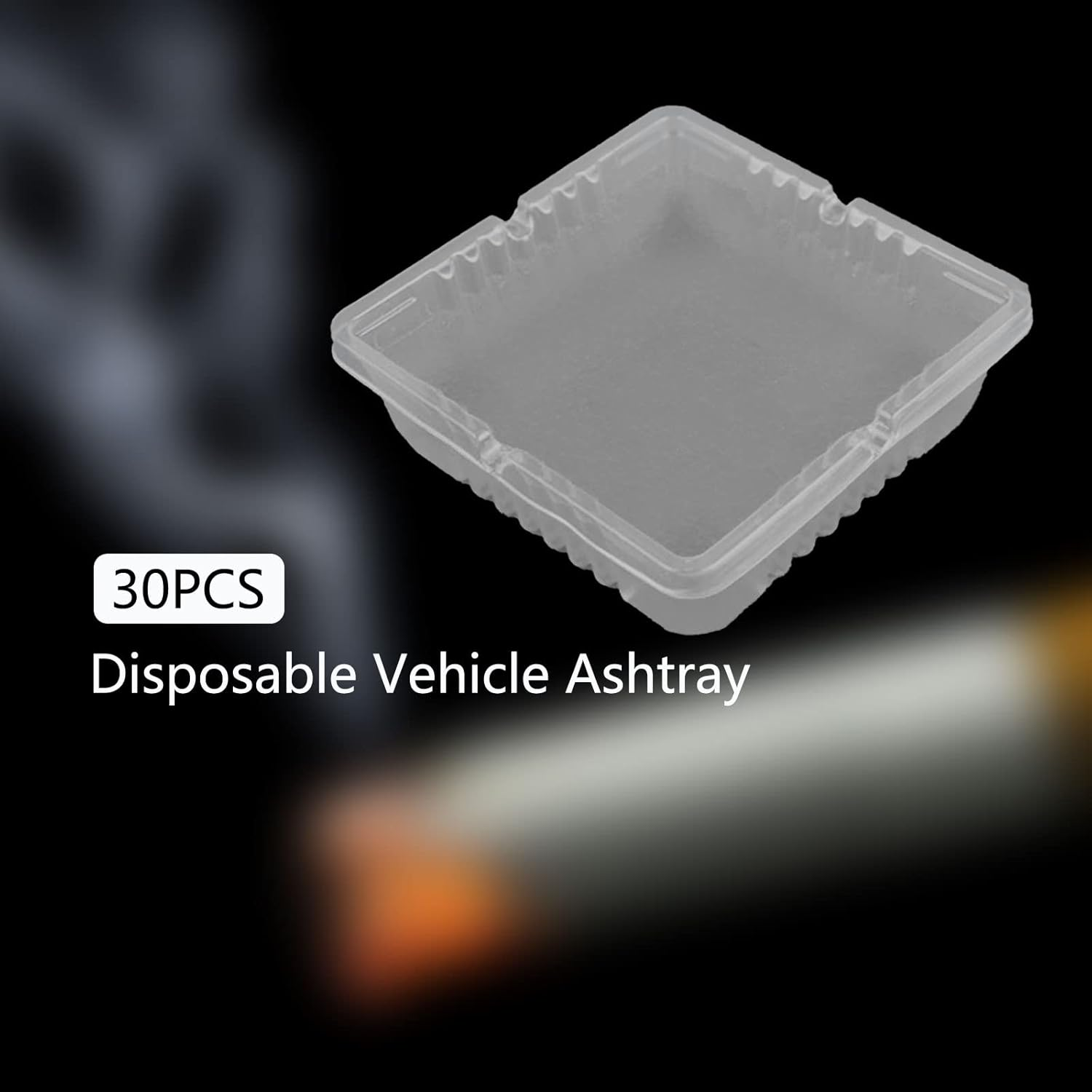 Disposable Ashtrays with Ash Absorbing Balm,30Pcs Disposable Ashtray with Sand, Small Portative Ash Holder for Quickly Extinguish Cigarette,Reduce Ash Raising,Ashtray Outdoor(White) - Blue image number 5