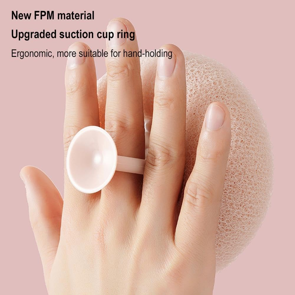 2-In-1 Sunflower Bath Ball Super Soft Sunflower Suction Cup Bath Ball Exfoliating Bath Sponge Cleaning Brush with Suction Cup Shower Sponges Bath Sponges Back Scrubber Shower Puffs for Women Men Green image number 4