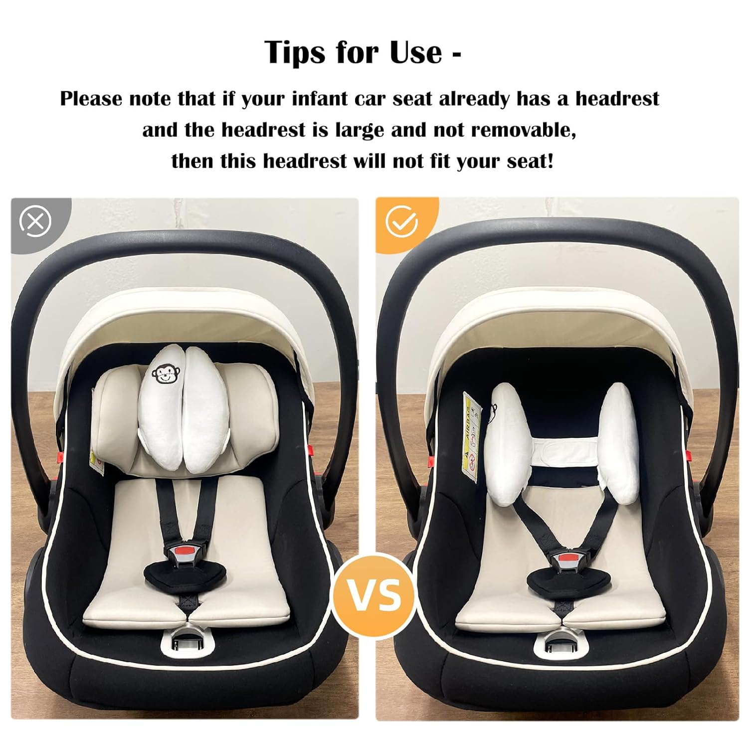 Adjustable Travel Pillow for Kids Toddler, Portable Head Support for Car Seats for Newborn, Head Support Pillow for Baby, Headrest Pillows for Cars, Rest Baby'S Head Comfortably in Any Position image number 2