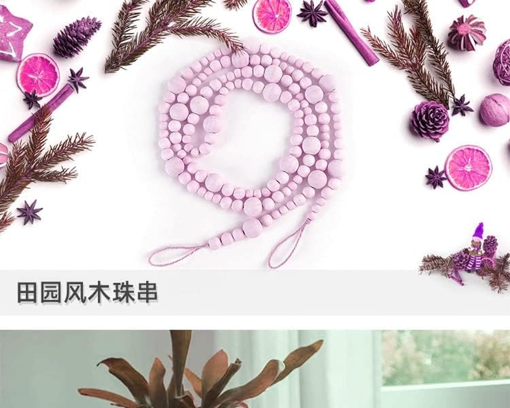 100Pcs DIY Natural Wooden Beads Unfinished round Wooden Loose Beads for Crafts,Bracelet, Big Natural round Ball Wood Beads (10Mm)