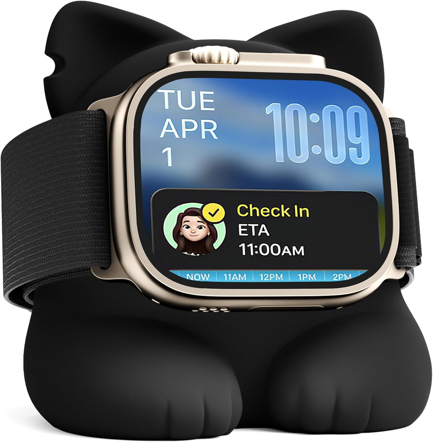 ELETIUO Charger Stand Compatible with Apple Watch Series 49/46/45/44/42/41/40/38Mm Iwatch Ultra2/Ultra/10/9/8/Se2/7/6/Se/5/4/3/2/1,Silicone Charging Dock Organizer Supports Night Stand Mode,Pink