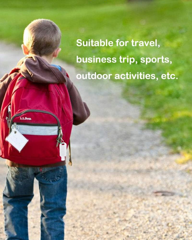 Travel Bottles with Keychain, 2Oz/50Ml Portable Plastic Travel Bottles - Leakproof Squeeze Bottles with Flip Cap - Empty Refillable Containers for Hand Sanitizer Conditioner Body Wash Liquid Etc image number 2