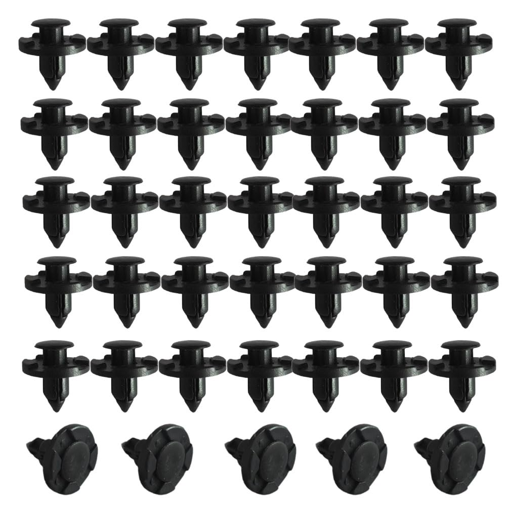 Esforzarse 40 Pieces Fastener & Clip Car Styling, Bumper Grille Push-Type Retainer Suitable for Cube Mitsubishi Outlander Chrysler, Cover Compatible with Accord Hybrid 8Mm image number 1
