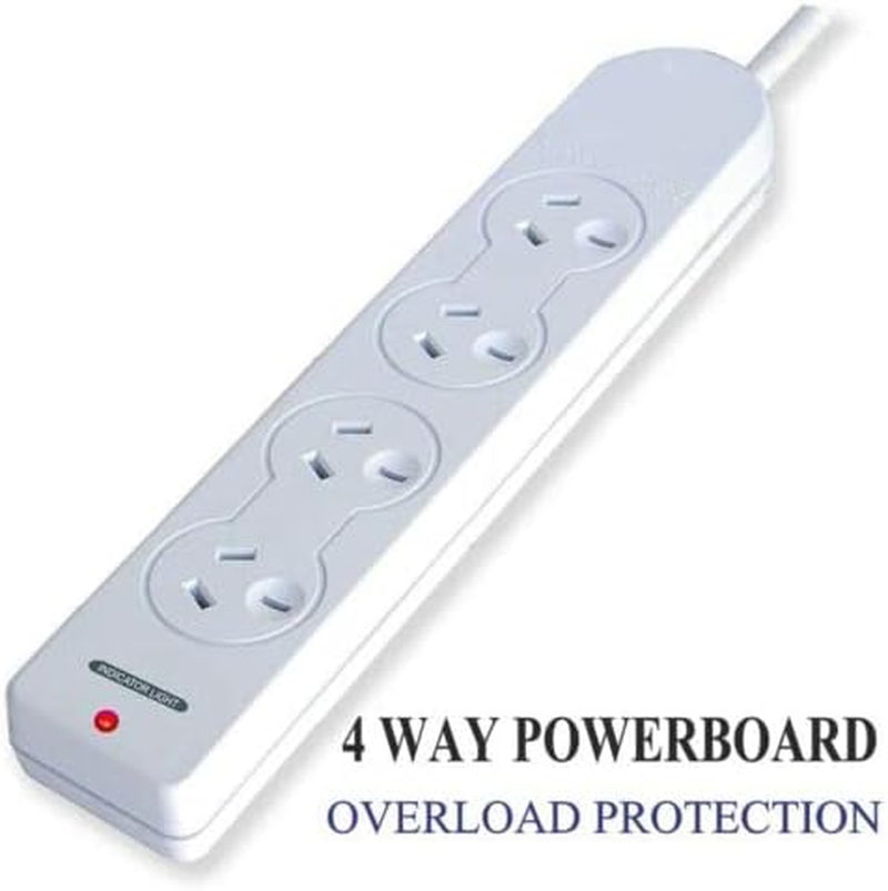 1M Sansai 4 Way Power Board Sockets Overload Protection Reset Button 10A image number 3