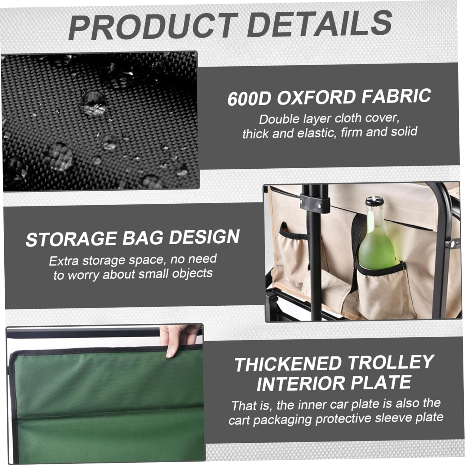 Wagon Cover, Shopping Cart Liner, 30X18X11 Inch Waterproof Foldable Wagon Cover, Removable Washable for Beach Camping Picnic image number 3