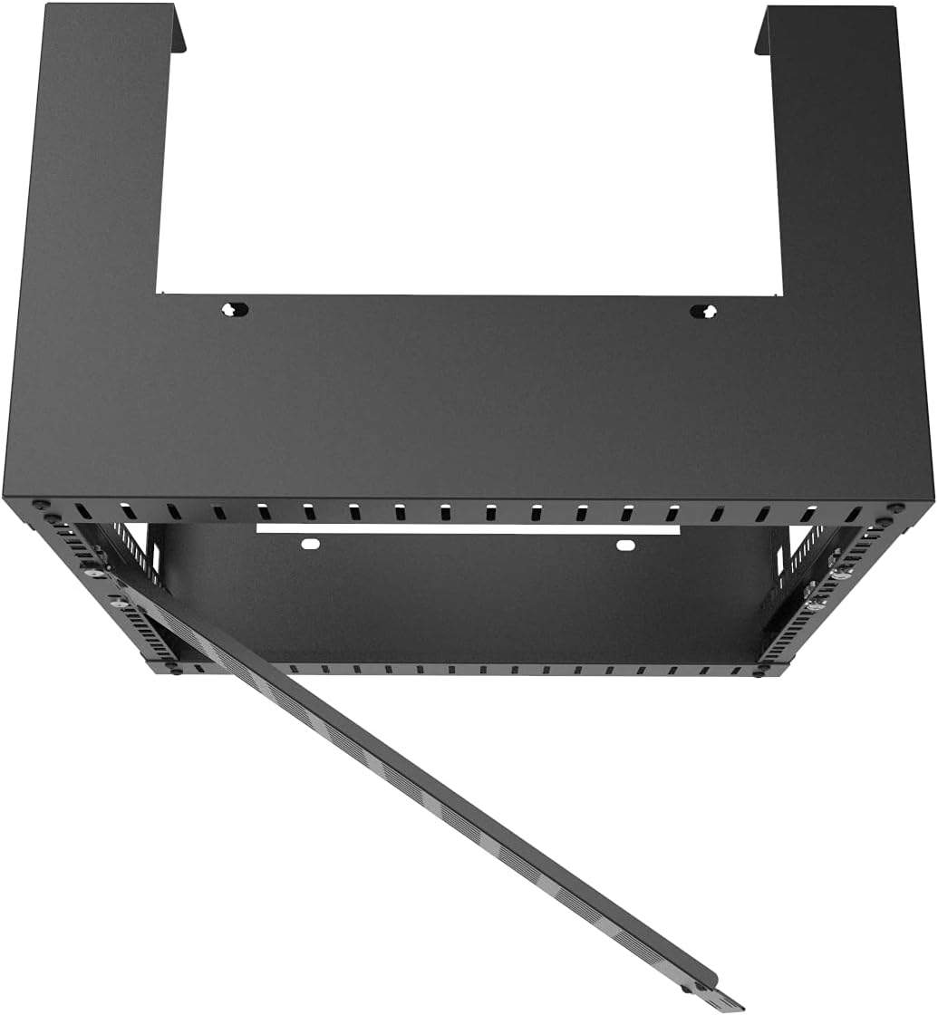 Jingchengmei 2U Hinged Blank Panel - Slot Vented Server Rack Panel for 19-Inch Network Cabinet or Server Rack Enclosure Black (2UVBPHN, Black) image number 5