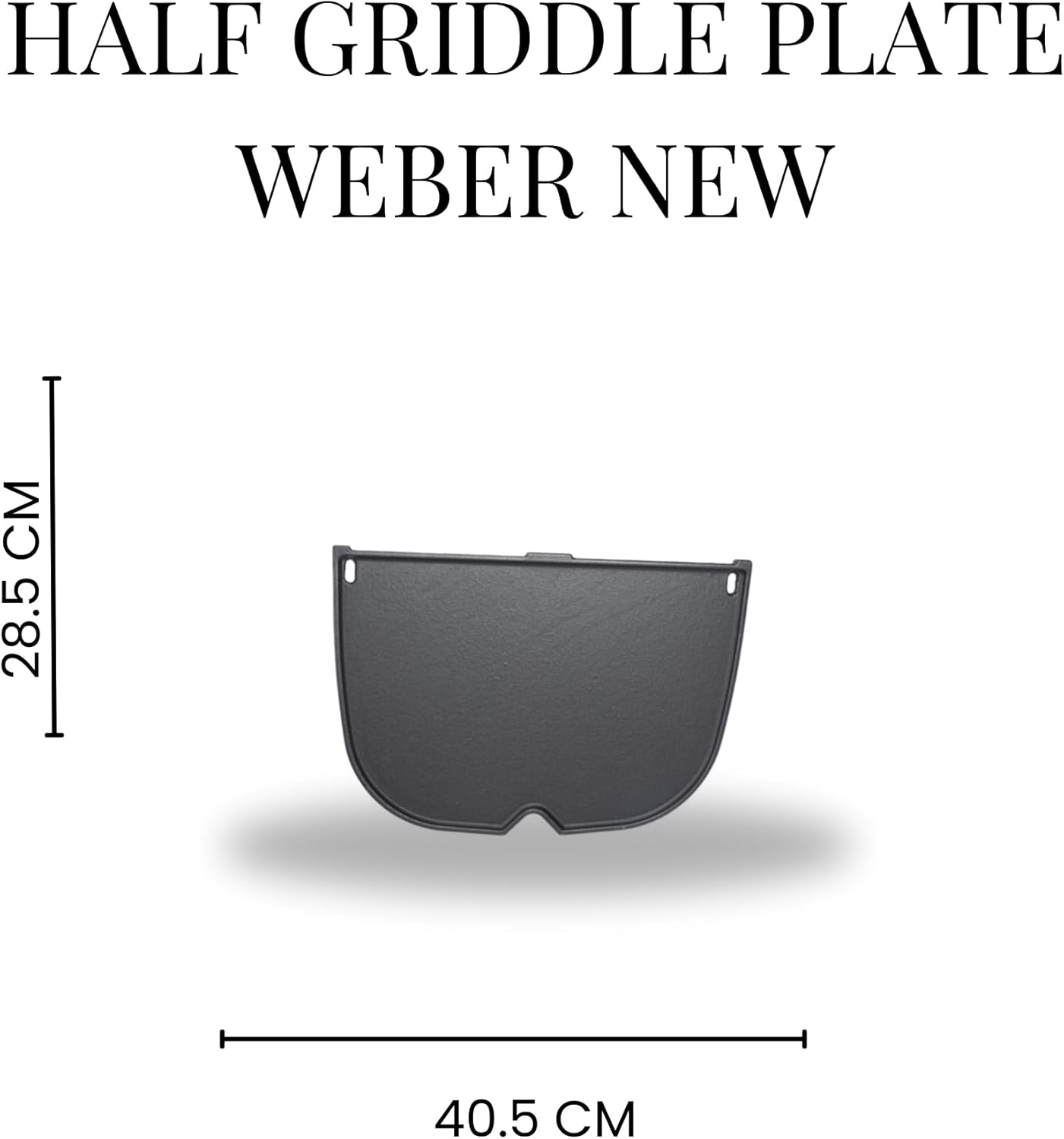CAMPAQUIP Half Cast Iron Griddle Plate - Fits Weber Q N Series | Q2000N, Q2200N, Q2600N+, Q2800N+ | Heavy-Duty Cookware for Outdoor Use | BBQ Hot Plate image number 3