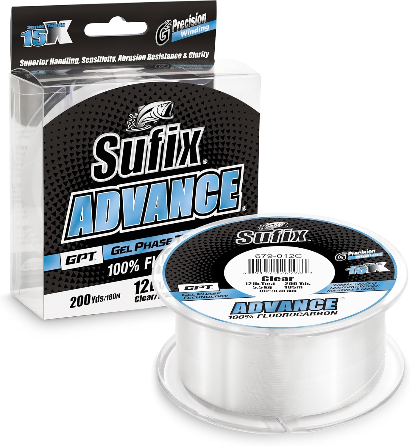 Sufix Advance Fluorocarbon Filler Spool 200 Yards