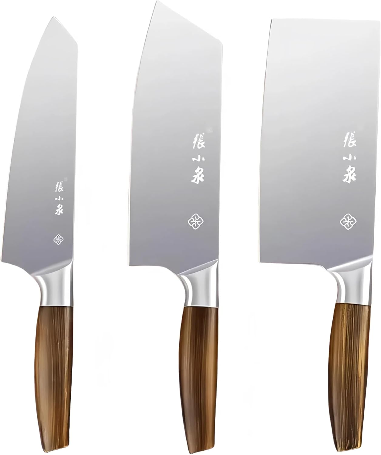 ZHANG XIAO QUAN since 1628 3-Piece Culinary Knife Set - Professional Chef'S Knife, Robust Cleaver & Powerful Bone Chopper