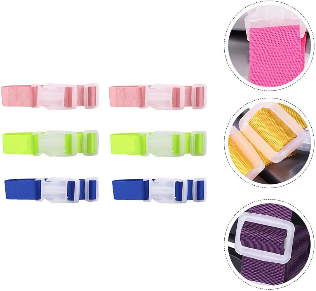 Didiseaon 6Pcs Luggage Buckle Straps Lightweight Travel Baggage Belt with Strong Load-Bearing Capacity for Suitcase Security and Easy Packing Organizer Random Color image number 1