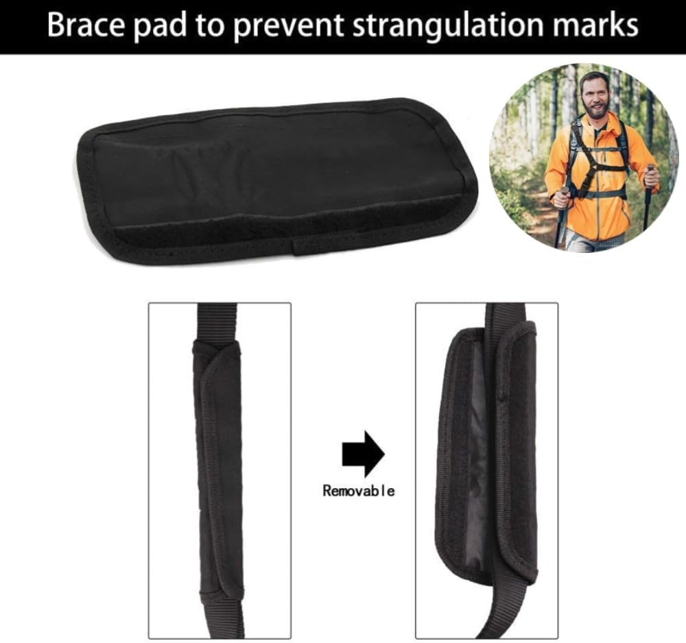 Poemtian Single Point Sling, Slant Shoulder Nylon Quick Release Mountaineering Rope, Multiple Use Tools, with Shoulder Pad and Metal Hook, Adjustable Length Outdoor Sports image number 1