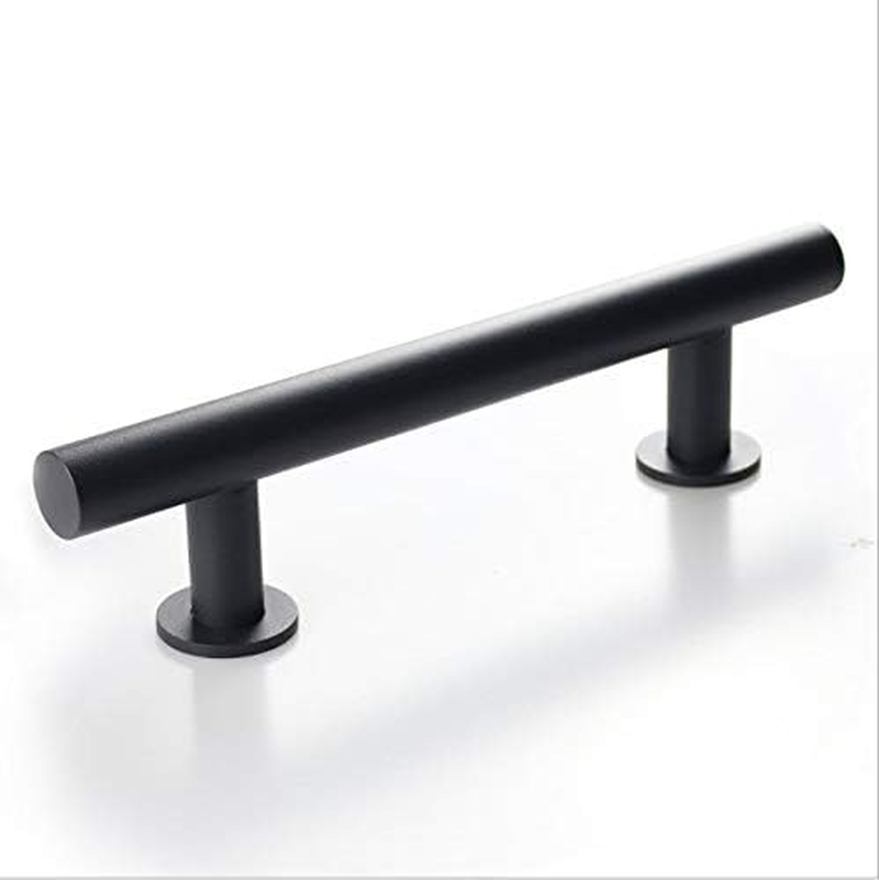 ZONADA Solid Stainless Steel Door Handle, 28Cm round Sliding Barn Door Handle, Pull and Flush Set Single round Handle Hardware -Black image number 6