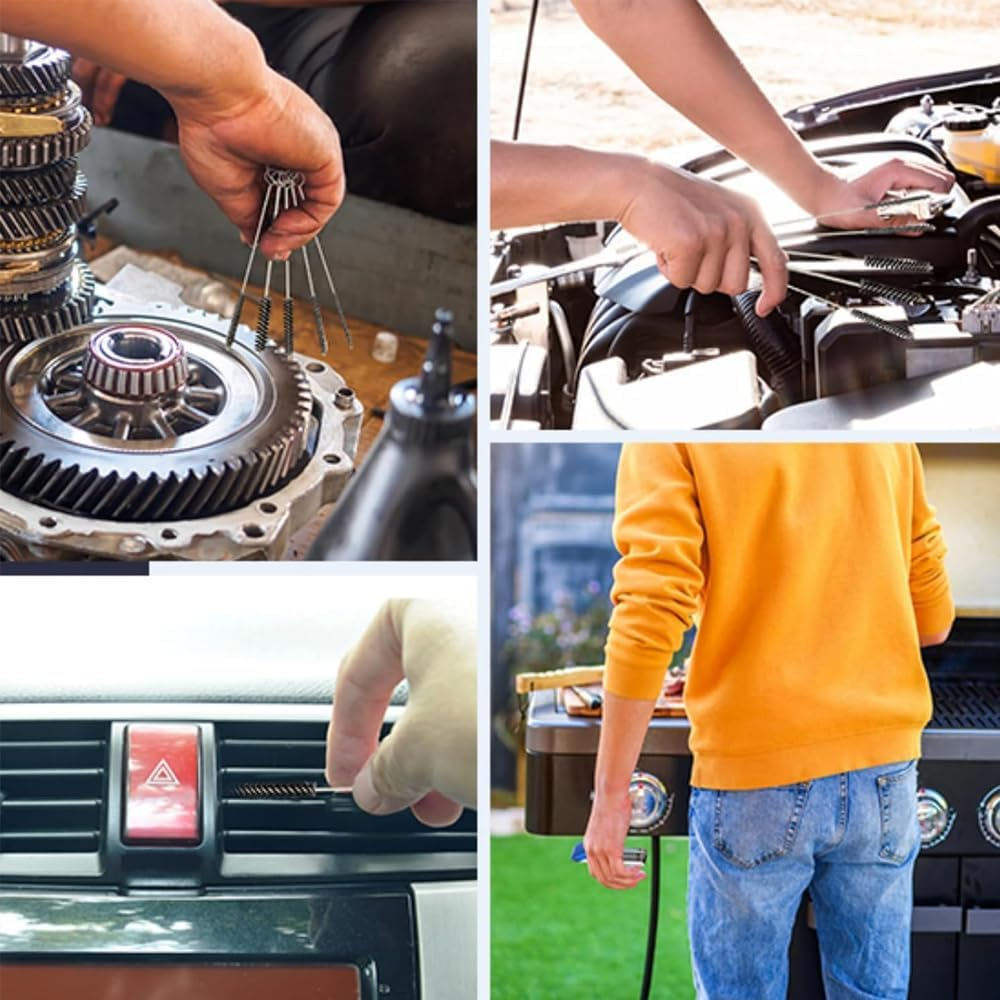 Carburetors Carbon Dirt Jet Remove Cleaner,Wire Torch Tip Cleaner Tool,Needles and Brushes Cleaning Tool Kit,Carbons Dirt Jet Remove,Suitable for Auto,Motorcycles,Atv,Welder,Lawn Equipment (9)