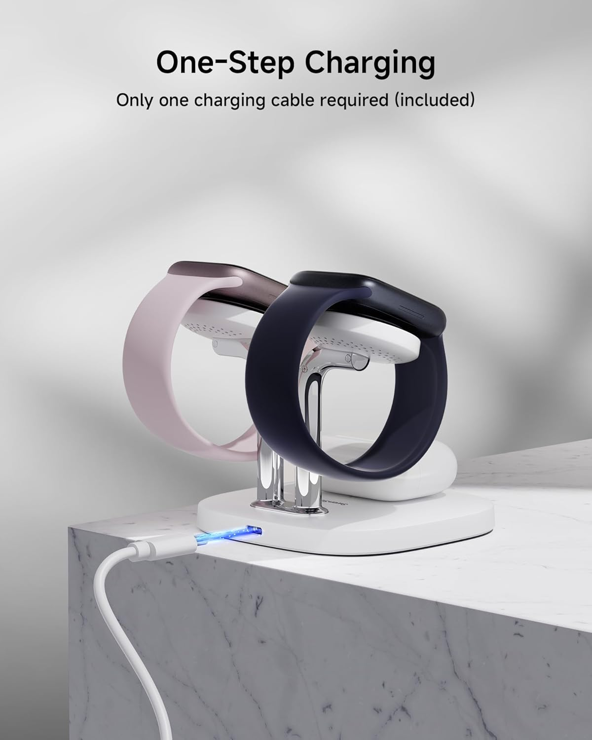 Swanscout Charger for Apple Watch, Dual Watch Charger for Apple Watchultra 3/Ultra 2/SE 3/Series 11/10/9/8/7/6, Wireless Charging Station for Airpods 4/3Rd/2Nd, Swanscout 704A - Black image number 2