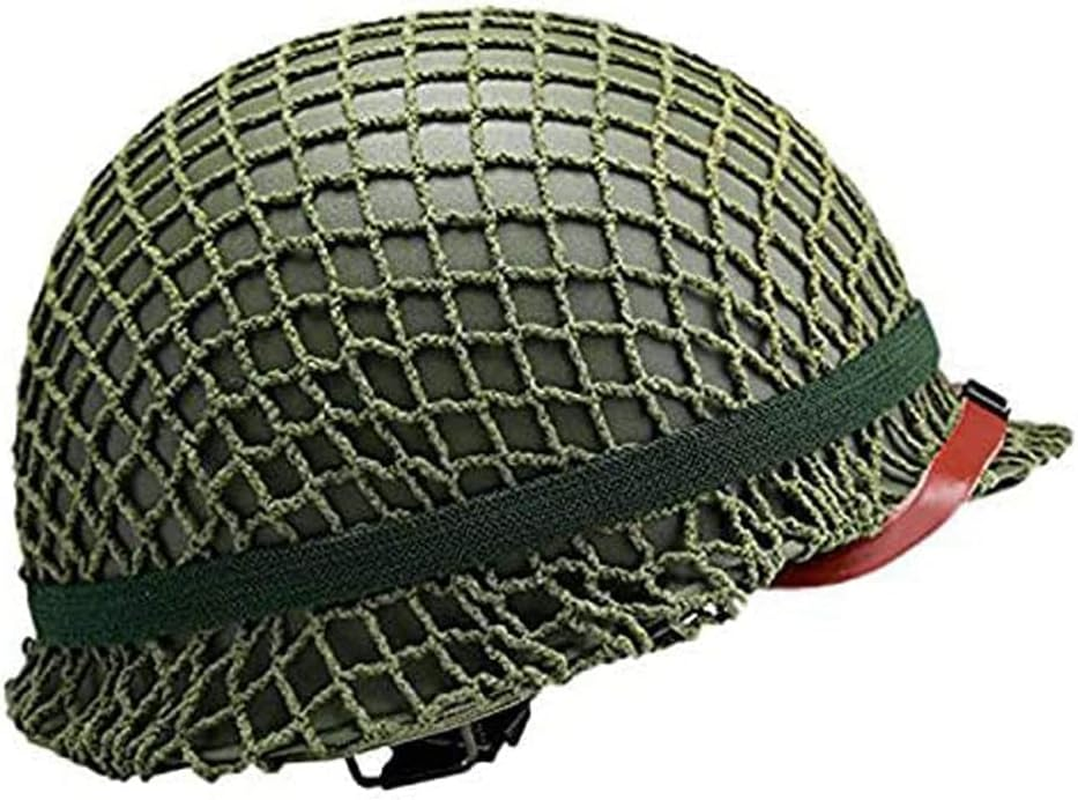 Perfect WW2 US Army M1 Green Helmet Replica with Net/Canvas Chin Strap DIY Painting image number 3