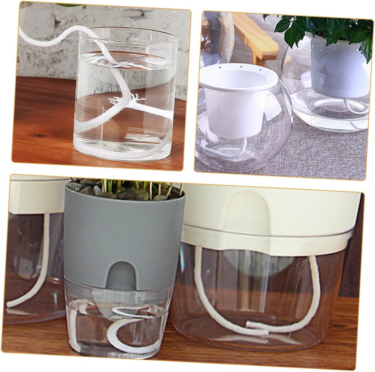Kisangel Automatic Watering Rope for Self Watering Pot Absorbent Cotton Cord for Potted Plants Hydroponic Supply for Indoor Plants Water image number 1