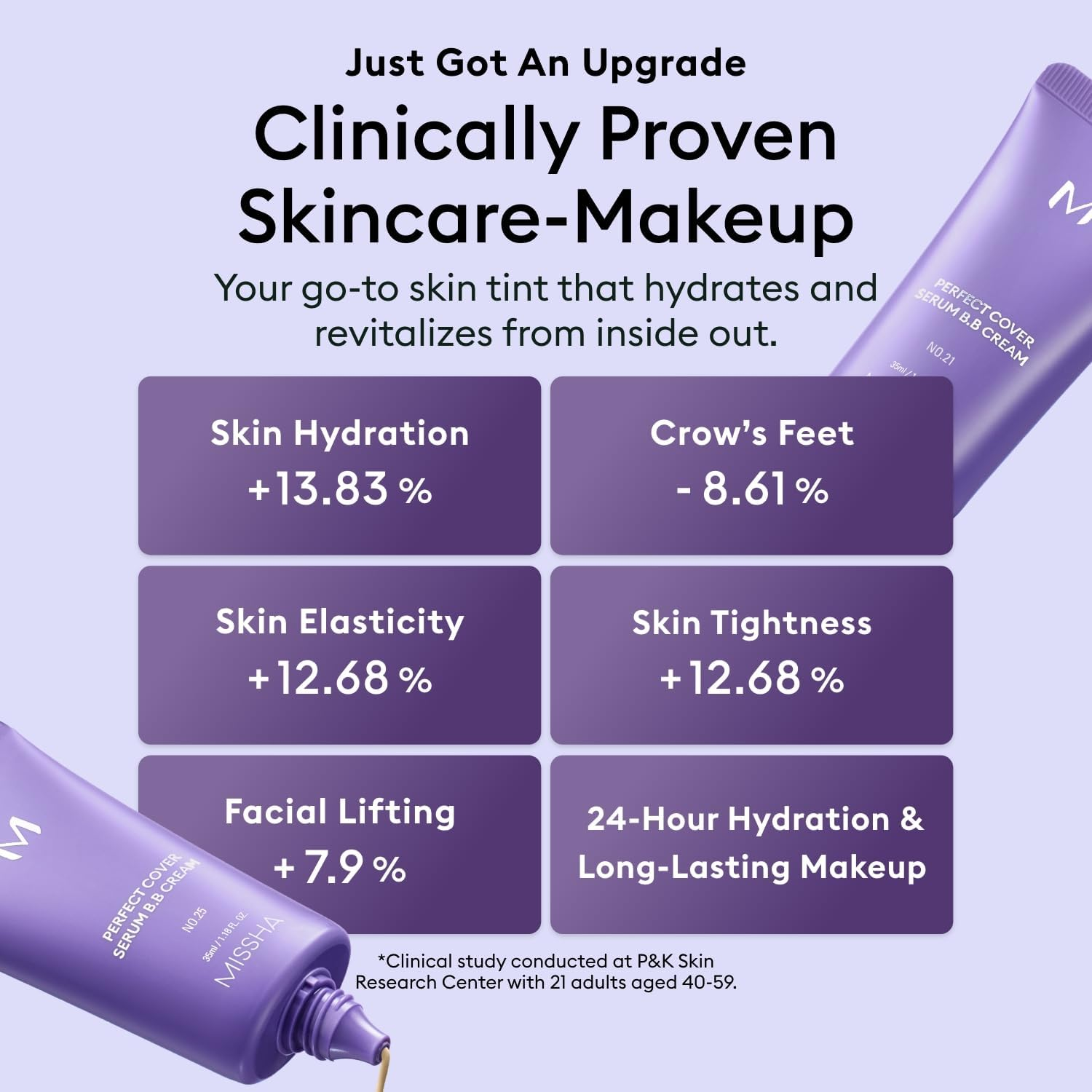 MISSHA M PERFECT COVER SERUM BB CREAM No.19 Ivory - Fair/Light with Warm Undertone, BB Cream by Cardi B Pick, Skin Tint, Tinted Moisturizer, Skin Care Foundation Makeup, Korean Makeup,1.18 Fl Oz - No.27 (Honey Beige) image number 6