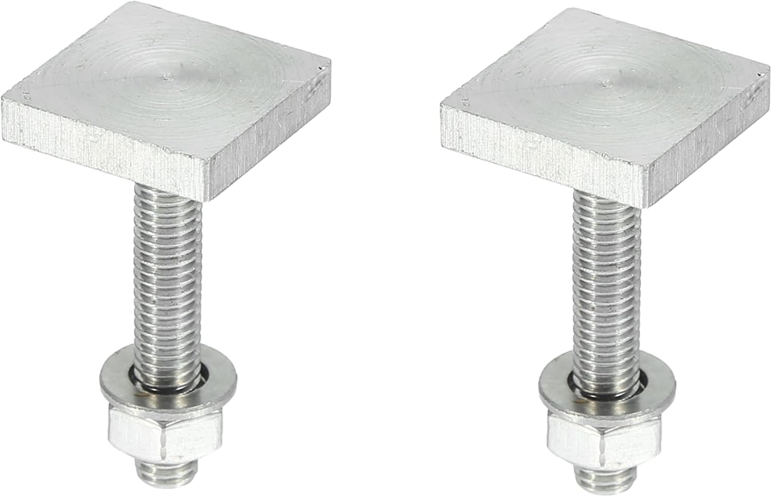 X AUTOHAUX 2Pcs Universal Roof Rack T Shaped Bolt Rooftop Rack Bolt T Shaped Slots T Shaped Track Bolts W/Nuts Washers Bike Rack Cross Bar Adapter Gray image number 1