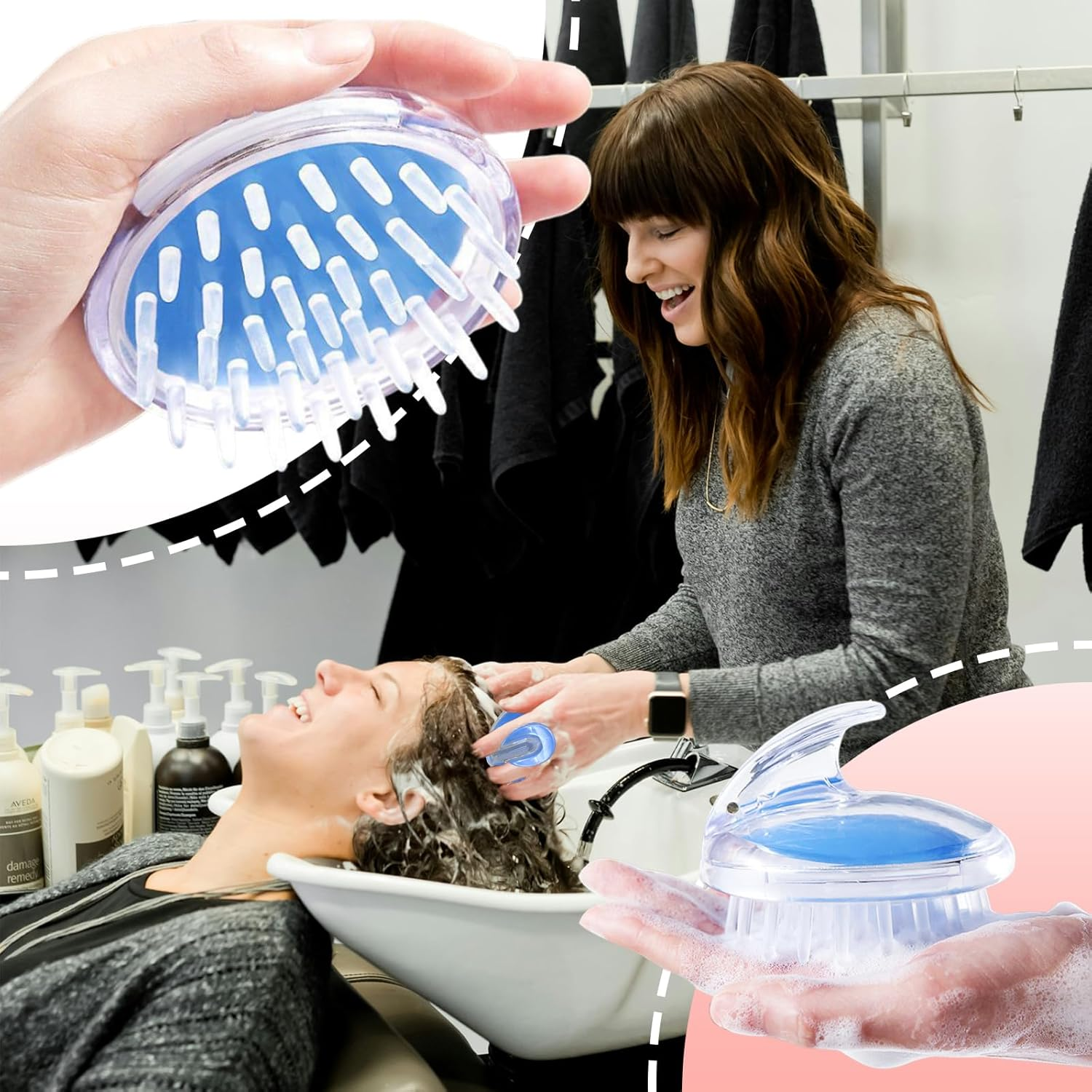 Whaleo Sleek Hair Brush Set, No Pulling, Hair Brush, Sleek Look, Skeleton Brush, Scalp Massage Brush, Spray Bottle, Hairdresser and Shower Cap, Hairdresser Accessories image number 5