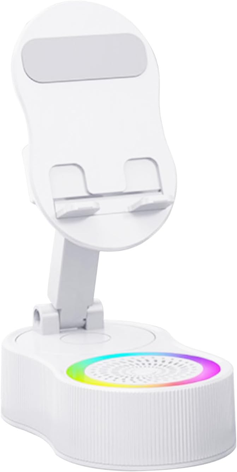 Frfik Cell Phone Stand with Speaker | Wireless Speaker Audio Stand with Light - Sound Dock Tablet Live Streaming Bracket for Home Travel Dormitory Vacation Apartment Hotel