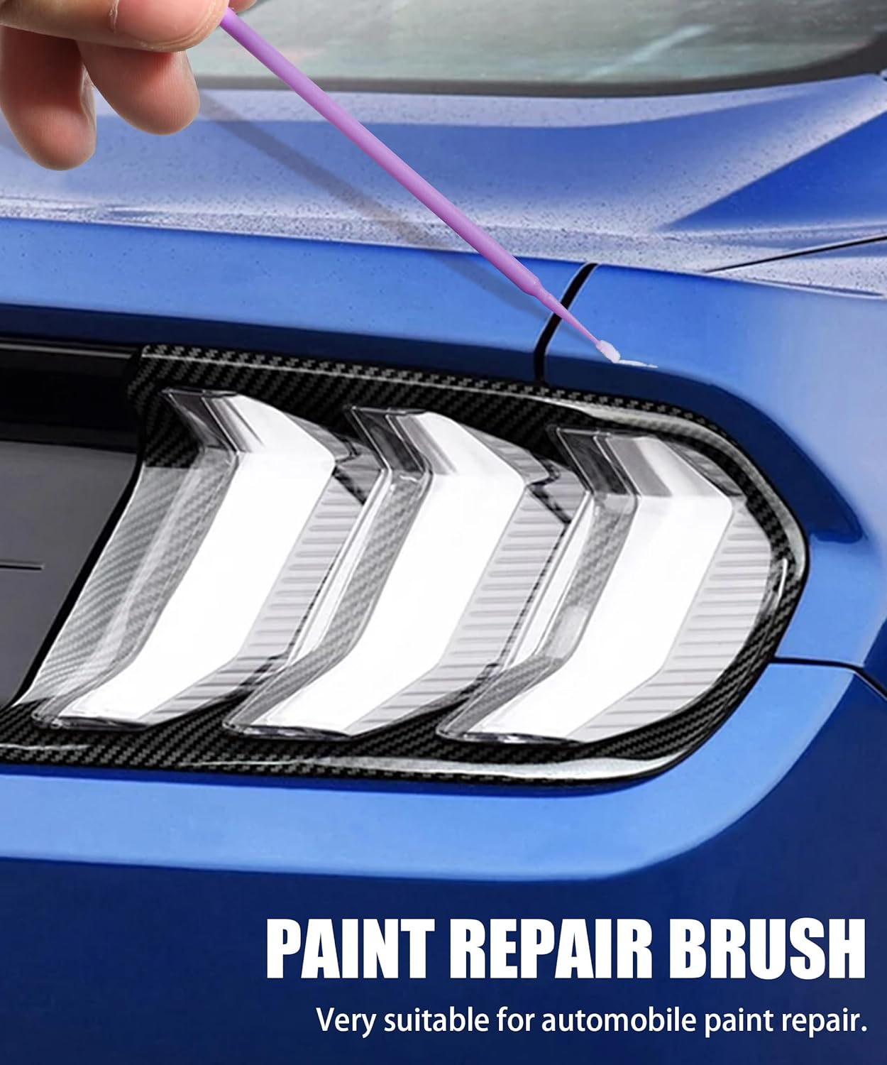 RACOONA Touch up Paint Brushes,100Pcs1.5Mm Small Paint Brushes for Touch Up,Car Accessories Micro Applicator Brush,Detail Paint Brush,Disposable Micro Brush Applicators for Automotive Paint Detailing