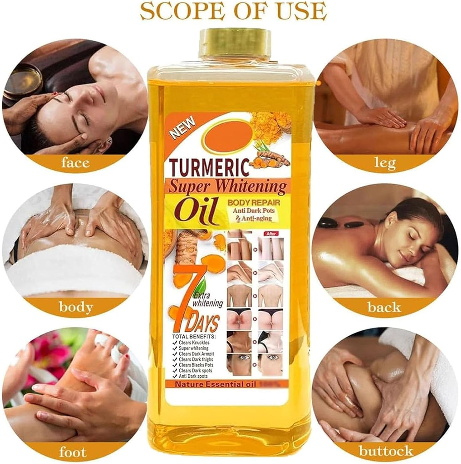 Soft 7 Oil, Soft 7 Turmeric Oil, Soft 7 Oil Body, Soft 7 Turmeric Body Oil, Soft 7 Turmeric Honey Oil, Turmeric Oil for Skin, Veetgold Body Oil, Veetgold Turmeric Super Whitening Body Oil (1Pc)
