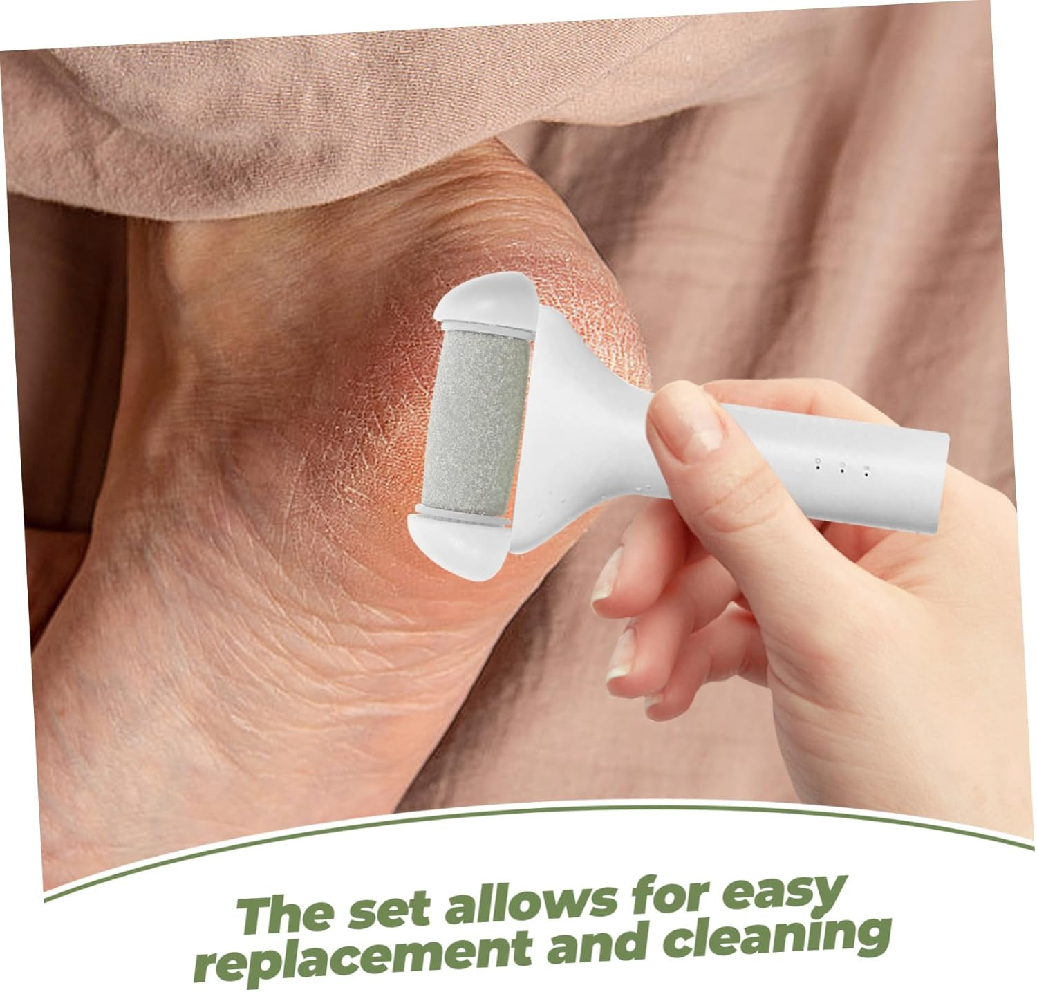 NULYLU 5Pcs Electric Foot File Roller Heads Replacement Roller for Foot Scraper Pedicure Tool Refill