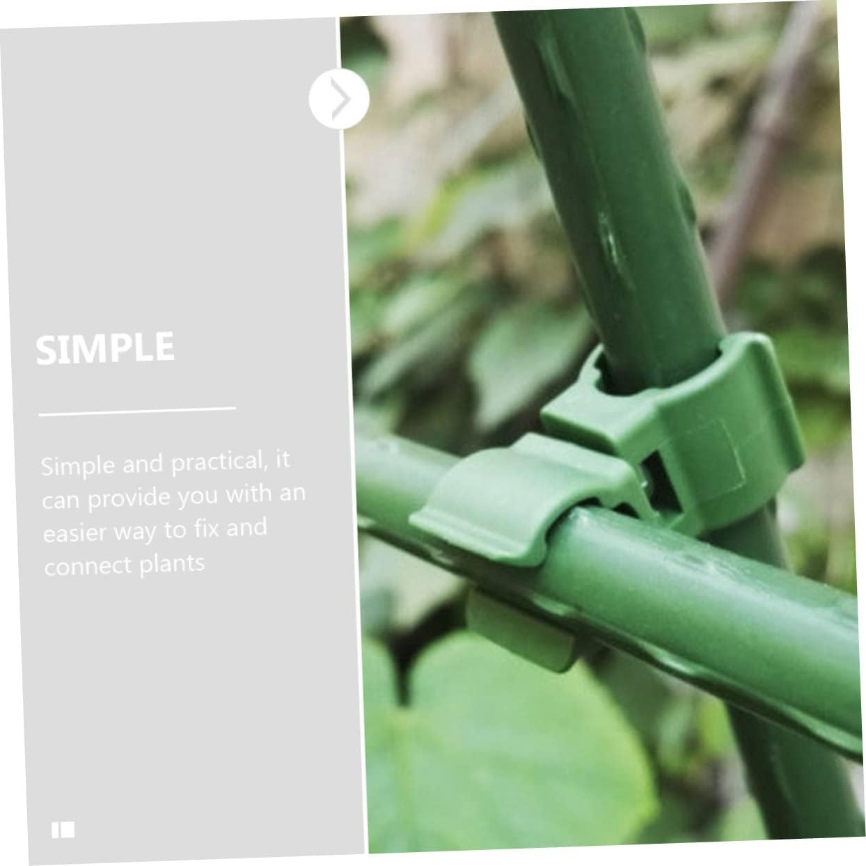 MOBUTOFU 50Pcs Sturdy Gardening Stand Accessories Clips Flower Rattan Buckle for Garden Vine Climber image number 1