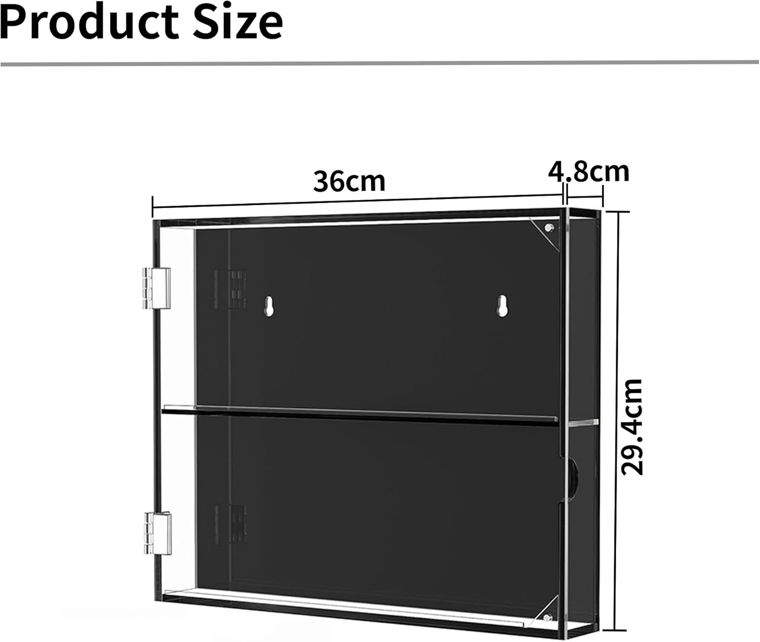 Acrylic Display Case - Wall-Mounted Trading Card Holder with Magnetic Door, Organizer Frame for Trading Cards, Graded Cards, Basketball, Football, Baseball, Sports Card, Vertical image number 2
