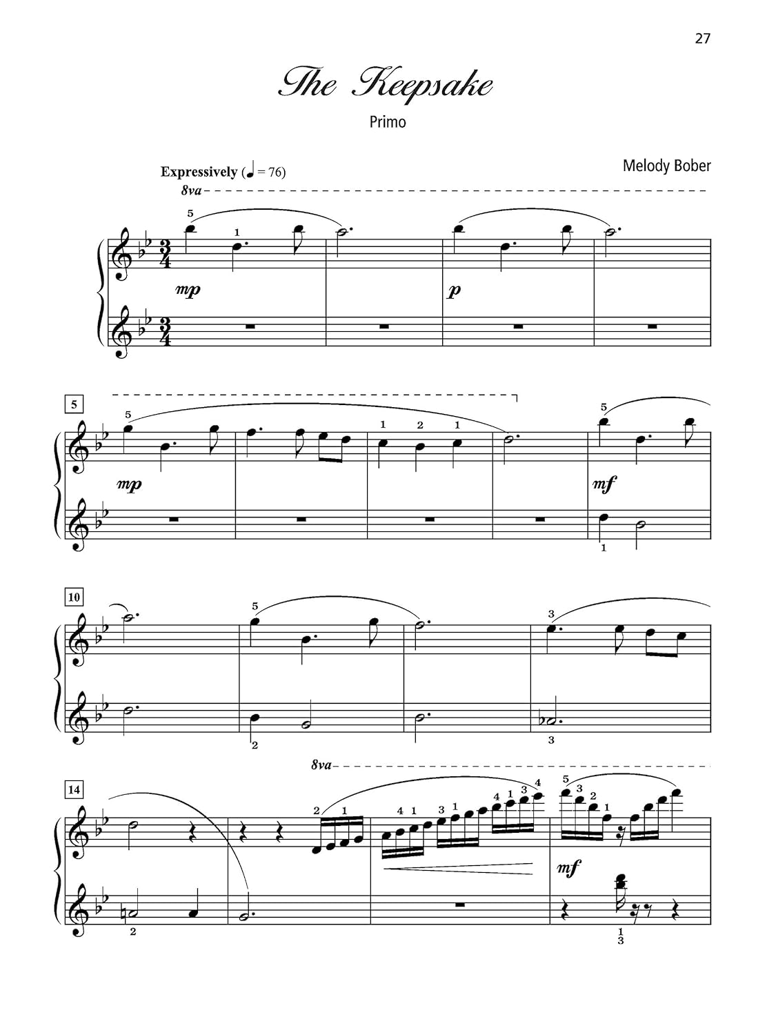 Grand Duets for Piano, Book 6: 5 Late Intermediate Pieces for One Piano, Four Hands image number 6