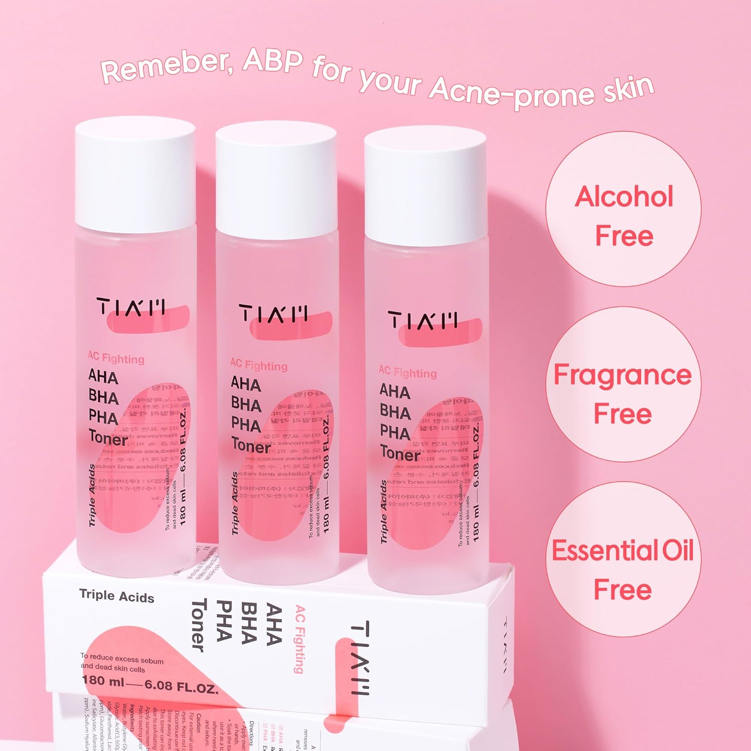 TIAM AC Fighting AHA BHA PHA Toner, 6.1 Oz image number 5