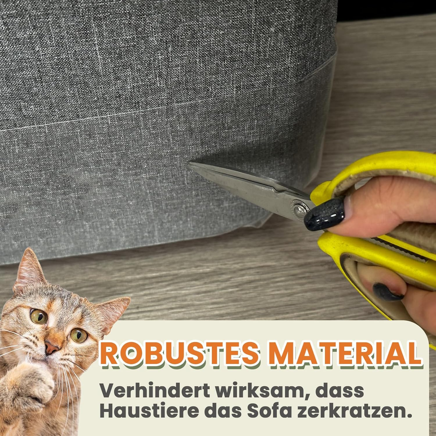 Scratch Protection Sofa Cat (10 Cm X 10 M) Cat Scratch Protection Sofa Transparent Furniture Protection Cat Training Exercise Band Surface Protection Furniture Couch Sofa Protection Furniture Couch image number 6