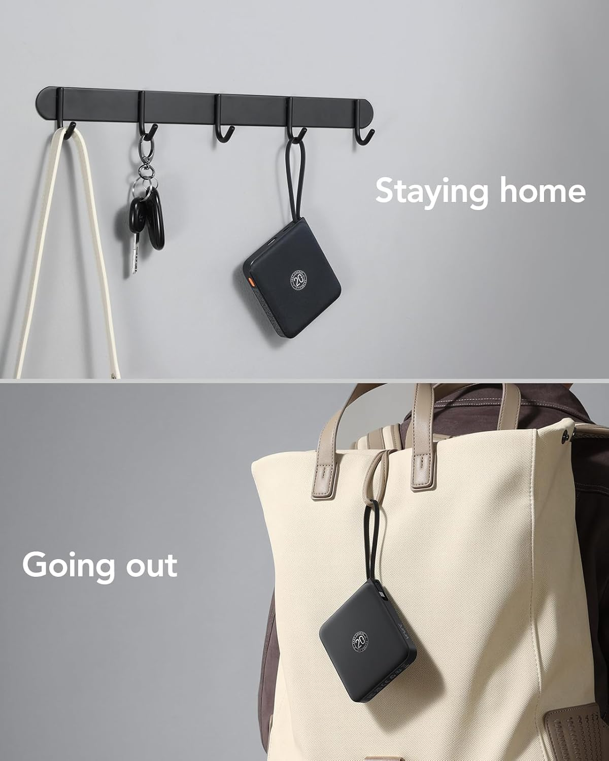 Portable Charger with Built in Cables, 22.5W Fast Charging for Iphone, 10000Mah Battery Pack Cell Phone Power Bank for Iphone 16 15 14 Samsung Galaxy S24 S23 Android Tablet, Black image number 3