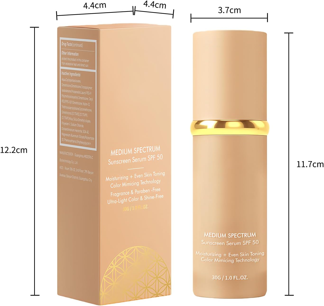 Depehelp Foundation 4 in 1 - Color Changing Foundation, Medium Spectrum, Hypoallergenic Hydrating Liquid Concealer, Long-Lasting & Waterproof Natural Finish for All Skin image number 3