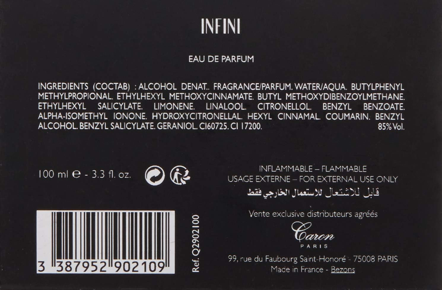 Caron Infini Eau De Parfum Spray 100Ml image number 2