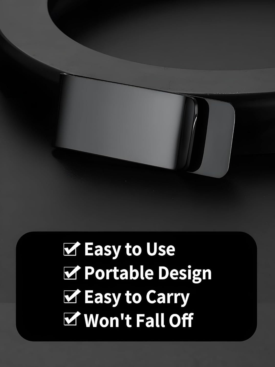 2PCS Stainless Steel Money Clip Silver Slim Cash Clip for Men, Credit Card Holder Metal Money Clips Minimalist Pocket Cash Wallet image number 3