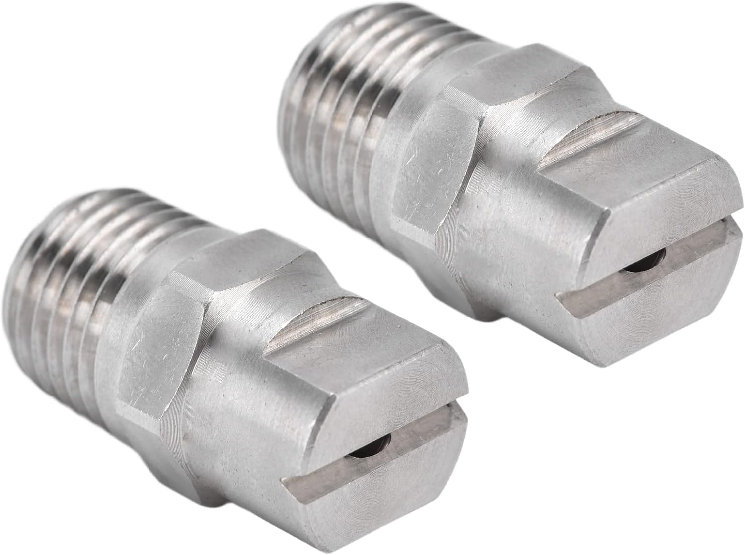 Durable Stainless Steel -Flat Fan Spray Tip with Adjustable Water Cleaning the Fan Nozzle, 2Pcs (95&deg;)