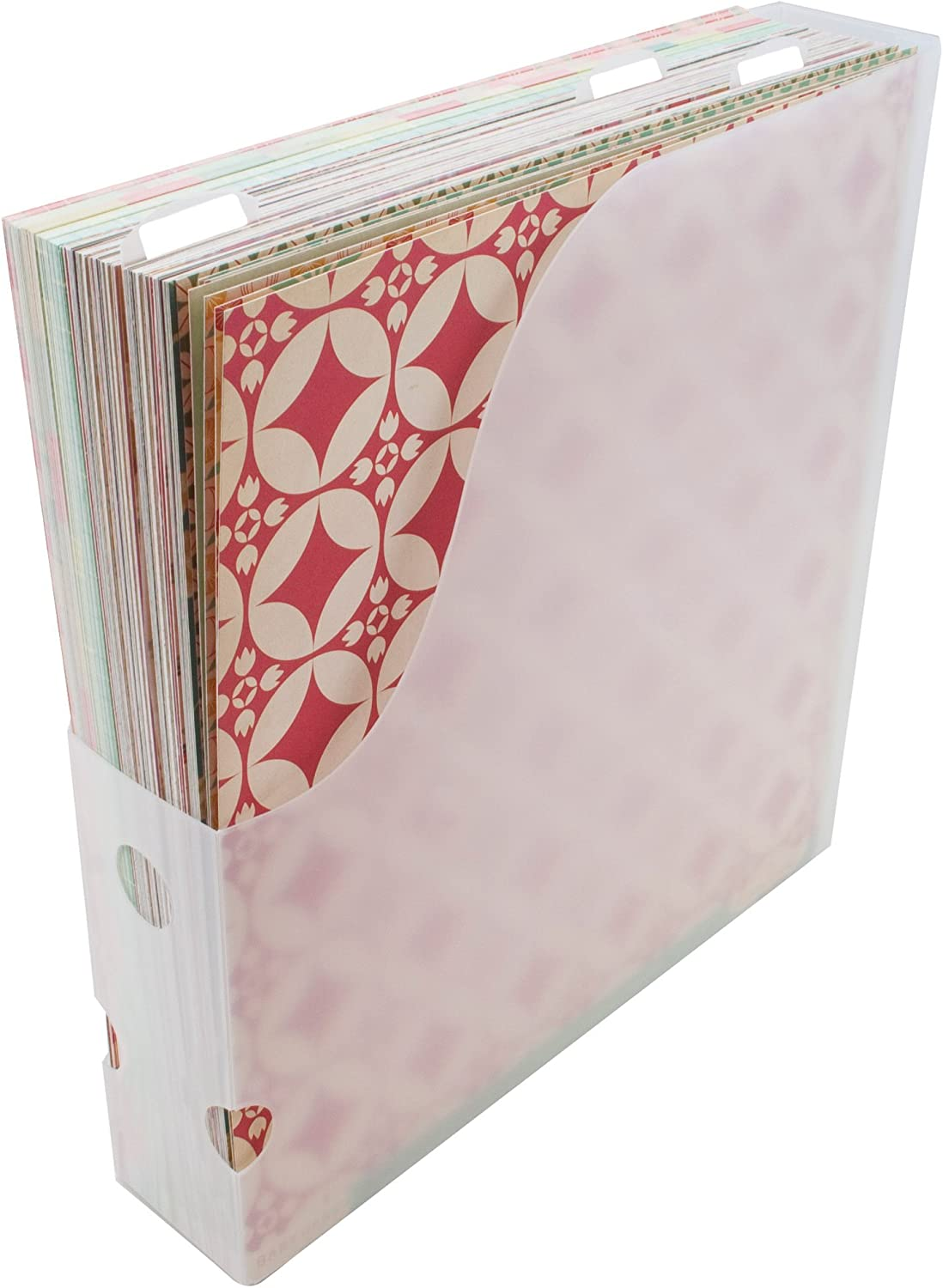 Advantus Vertical Scrapbook Paper Holder, Frosted