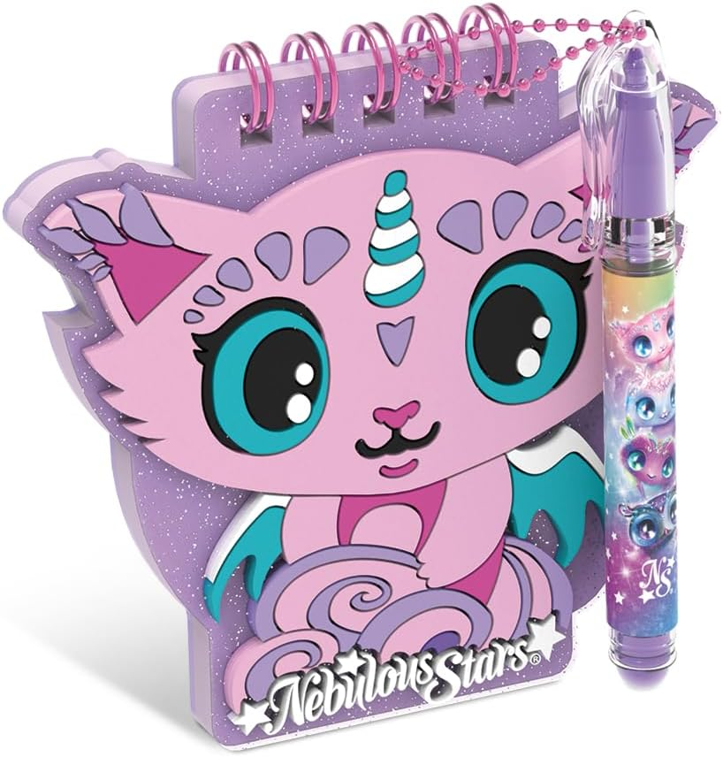 Nebulous Stars - Mini Note Pad with Metallic Ink Pencil, Stickers & Gel Pen, 25 Sheets, Kids Stationery Set, Assorted Designs, Ages 7+ image number 6