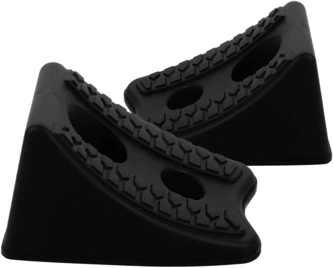 LIGHTAOTAO 2Pcs Plastic Wheel Chocks for Rvs and Semi Trucks Non Slip Tire Blocks for off Road and Road Vehicles Maximum Grip Wheel Stoppers for Safe Parking and Vehicle Positioning image number 6