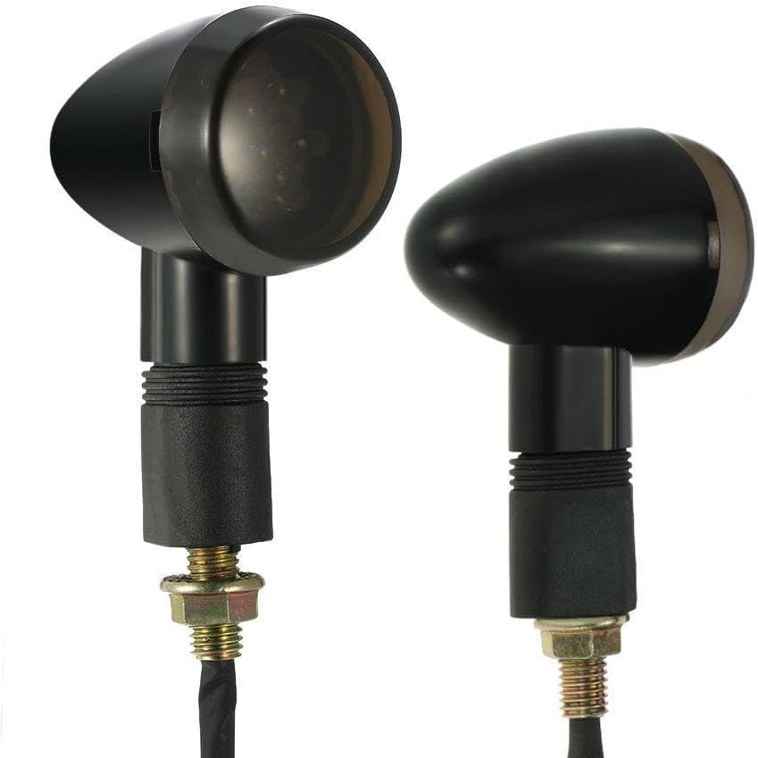 TDR 4Pcs LED Turn Signal Lights Indicator, 10Mm Universal Fit for Motorcycles, Front & Rear Amber Lights image number 3