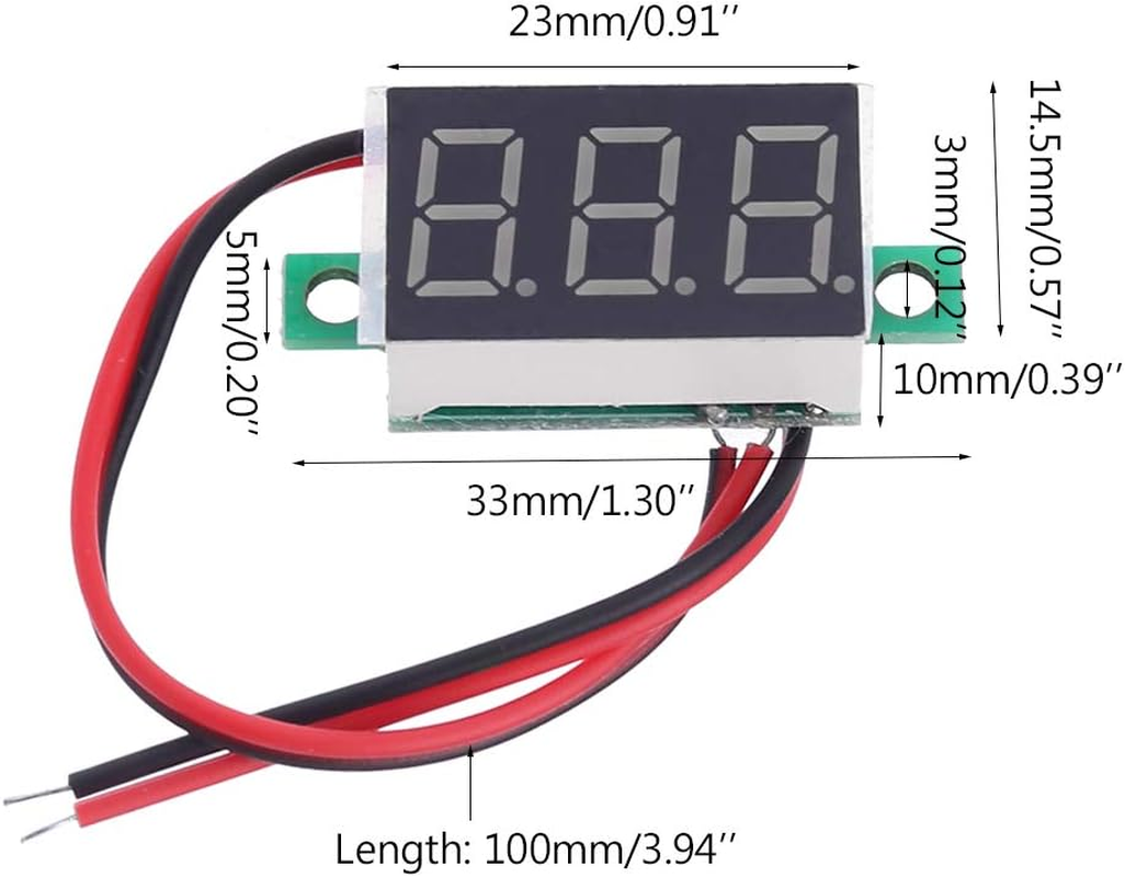 FGDTREE 4.5-30V 2-Wire for Voltage Meter Digital Voltmeter LED Display Panel Voltage Automotive Parts Digital Meter Current Meter Multi Meter Multimeter Meter Voltage Meter Current Meter image number 5