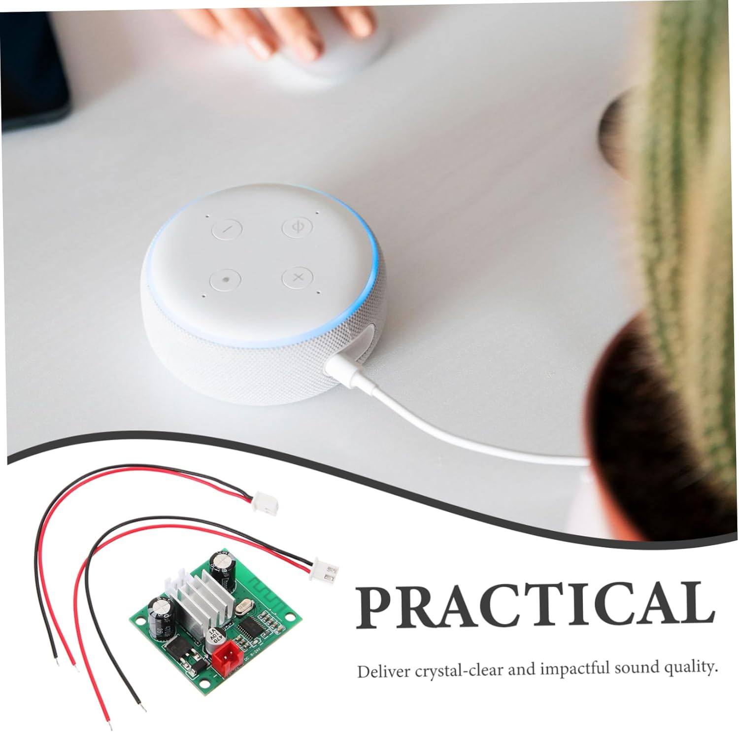 CIYODO 30W Wireless Subwoofer Amplifier Board Audio Receiver Module for Home Theater Dual-Channel Digital Amplification Stable Connection For