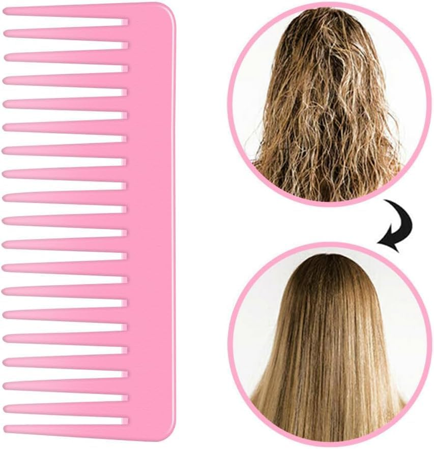 2 PCS Wide Tooth Detangling Comb for Long, Curly, Wet Hair - No Handle Styling, Shampoo & Detangling Comb (Style1, One Size)
