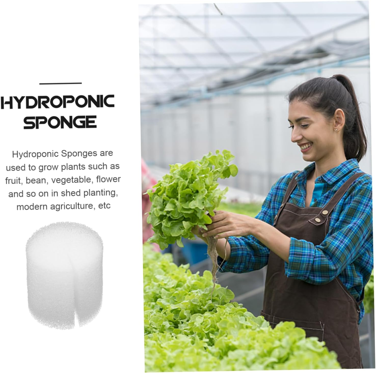 ORFOFE 100Pcs Hydroponic Sponge Vegetables Cultivation System Gardening Tools Moisturized Plant Growing Supplies for Indoor Garden image number 3