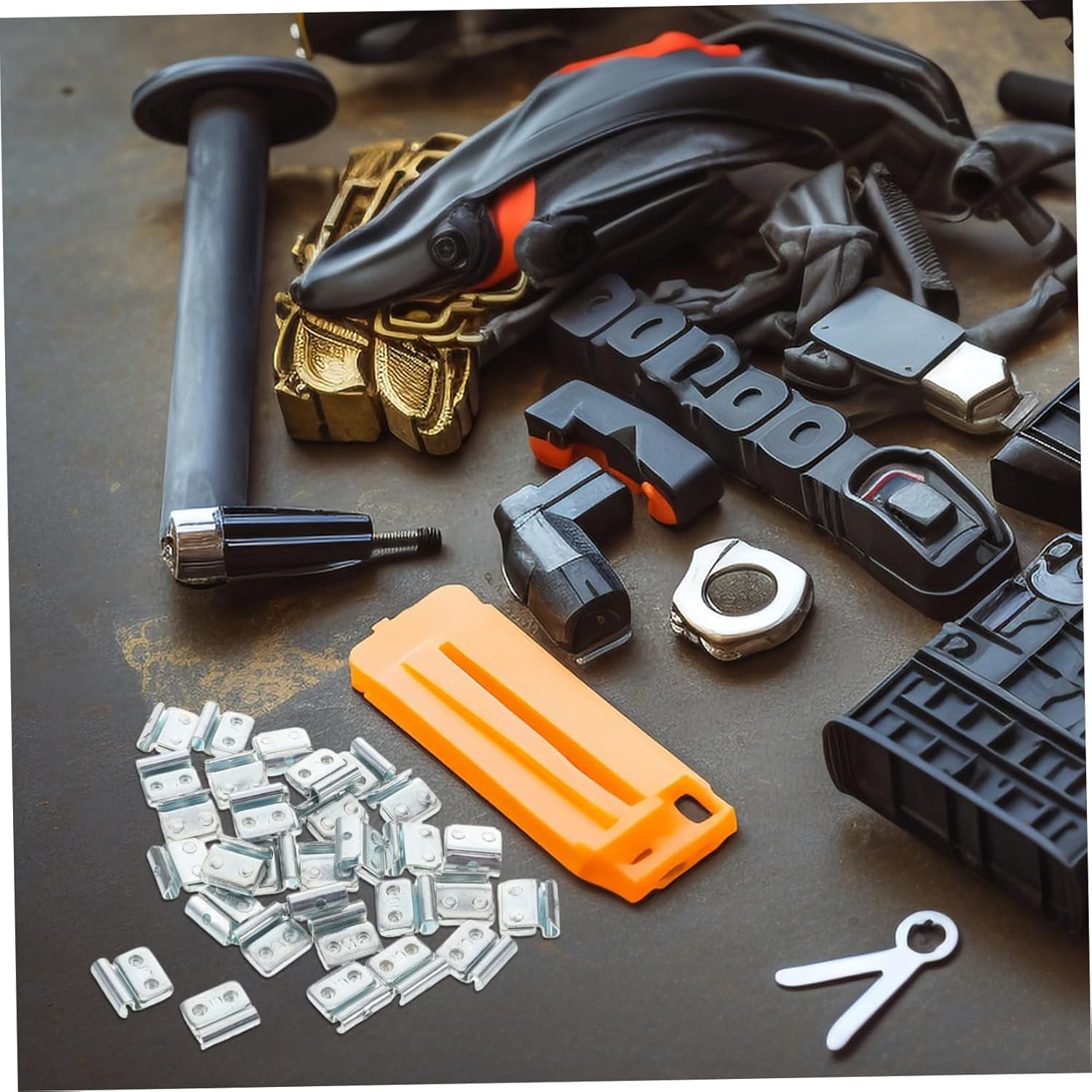 HOLIDYOYO Aluminum Alloy Clip-On Tire Weight Blocks 10G Small Mouth 100Pcs Heavy Duty Vehicle Wheel Balance Replacement Accessories for Car Tire Supplies image number 1