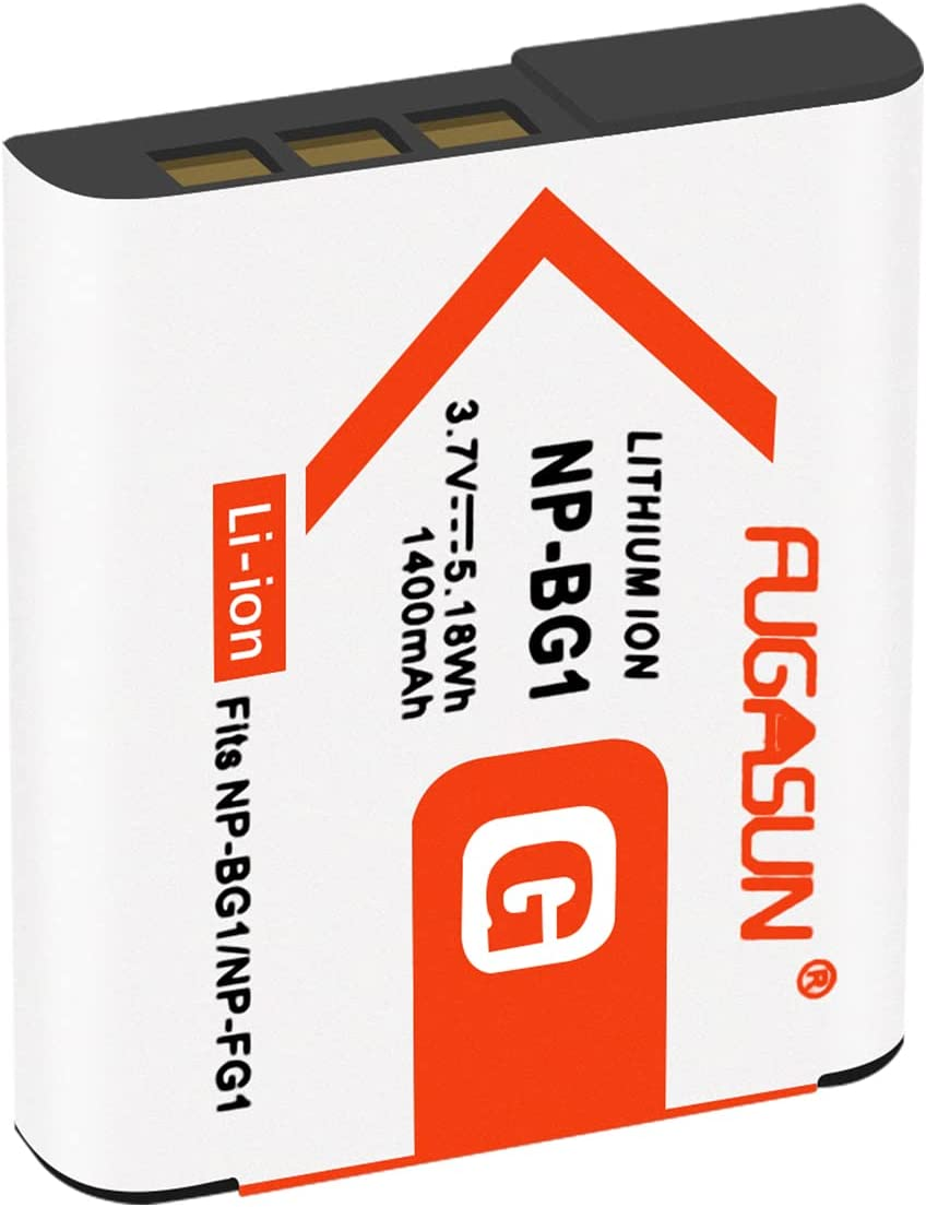 2 Pcs NP-BG1 NPBG1 NP-FG1 NPFG1 Battery with Charger for DSC-H10 H20 H50 H55 H70 H90 DSC-HX9V HX10V HX20V HX30V DSC-T20 T100 DSC-W90 W100 W120 W130 W150 W170 W200 W210 W215 W220 W230 W270 W290 W300