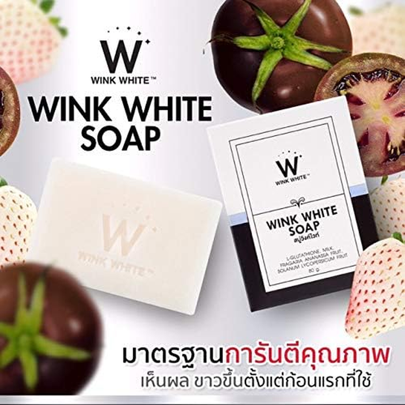 X3 Boxes Wink White Soap 80G White Strawberry image number 3