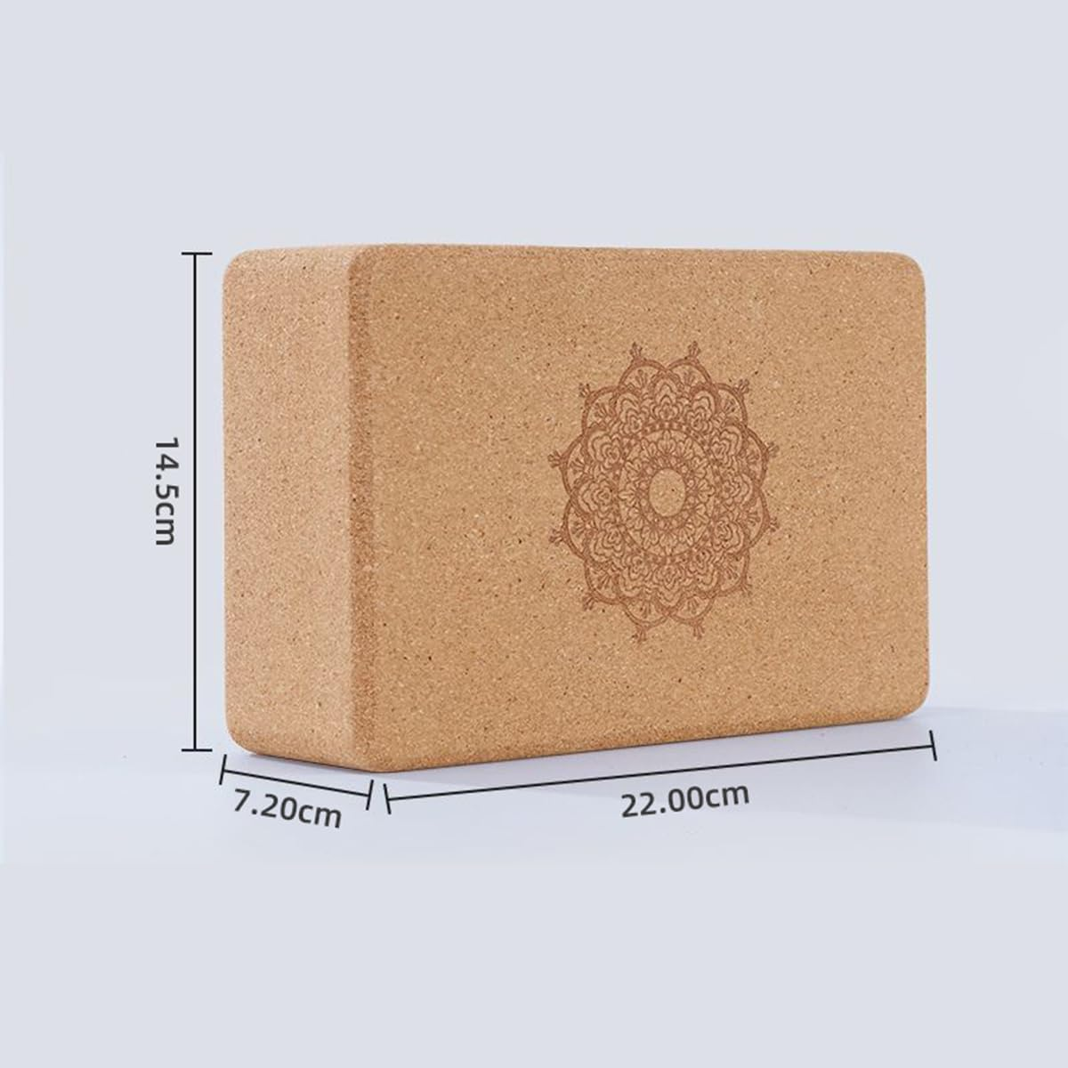 Namvo Cork Yoga Block, Natural Cork Yoga Brick, High Density Eco-Friendly Yoga Accessories for Women, Ideal for Yoga, Pilates, General Fitness and Stretching, 22.5 X 14.5 X 7.5 Cm image number 1